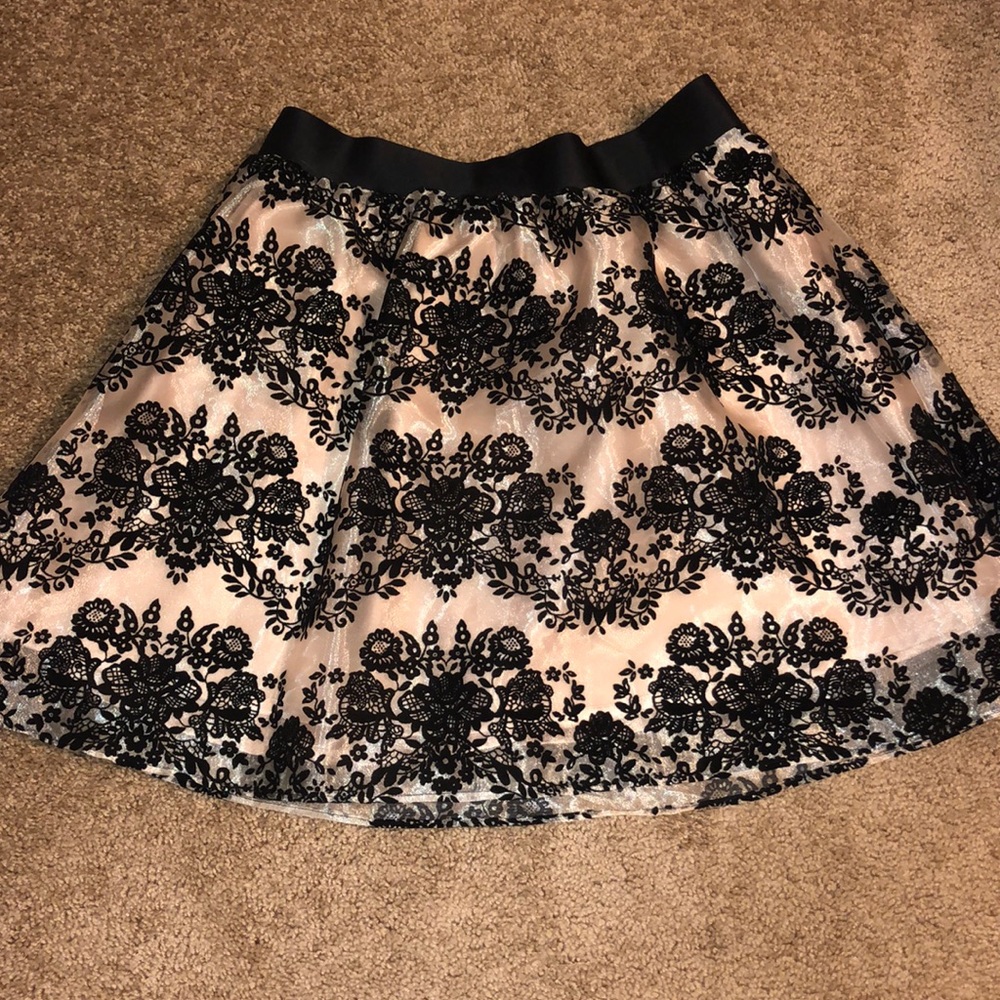 Silk, toole, velvet skirt